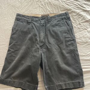 Abercrombie & Fitch Mens Vintage Distressed Fatigue Shorts Grey Size 32